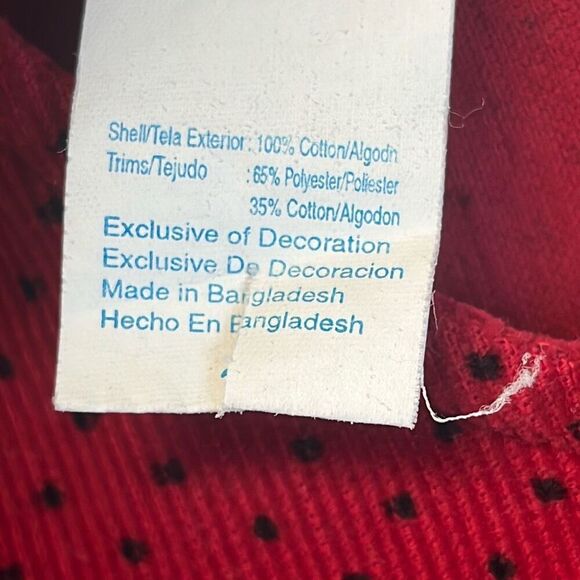 Vtg SAMARA Dress Girls 2T Red Heart Scottie Dog Polka Dot Corduroy Embroidery - Picture 5 of 15